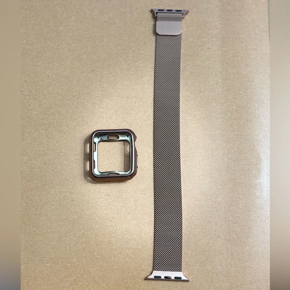 Apple Watch rose gold case, adjustable magnetic Milanese band, 38mm/series 3